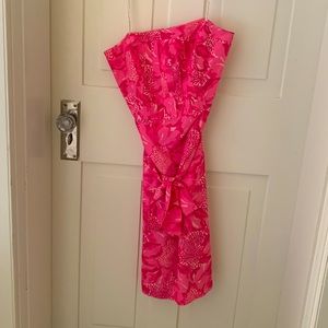 Lilly pink strapless dress size 0